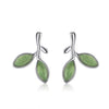 100% Real Sterling Silver Leaf Pattern Romantic Adjustable Ring For Women