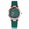 Starry Sky Wrist Watch Women Romantic Leather Rhinestone Designer Ladies Clock