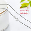 Genuine 925 Sterling Silver Chain Necklace For Women