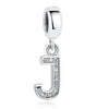 Original Crystal Alphabet A-Z Letter Pendant With 925 Sterling Silver For Women