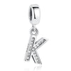 Original Crystal Alphabet A-Z Letter Pendant With 925 Sterling Silver For Women