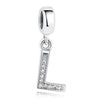 Original Crystal Alphabet A-Z Letter Pendant With 925 Sterling Silver For Women
