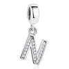 Original Crystal Alphabet A-Z Letter Pendant With 925 Sterling Silver For Women