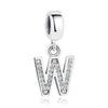 Original Crystal Alphabet A-Z Letter Pendant With 925 Sterling Silver For Women