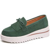 Tassel Platform Casual Leather Suede Shoes For Women