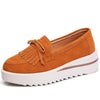 Tassel Platform Casual Leather Suede Shoes For Women