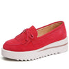 Tassel Platform Casual Leather Suede Shoes For Women