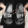 Men’s Casual Breathable Beach Slippers Wedge Black White Flip Flops
