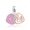 Spacer Clip Charms Rose Gold With 100% 925 Sterling Silver Pendant For Women