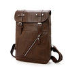 Men Women PU Leather Waterproof & Travel Vintage Laptop Backpack