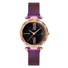 Magnet Starry sky Wrist Watch For Women With Rose Gold Color