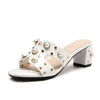 Pearl Casual Fashion Summer High Heels Footwear For Women