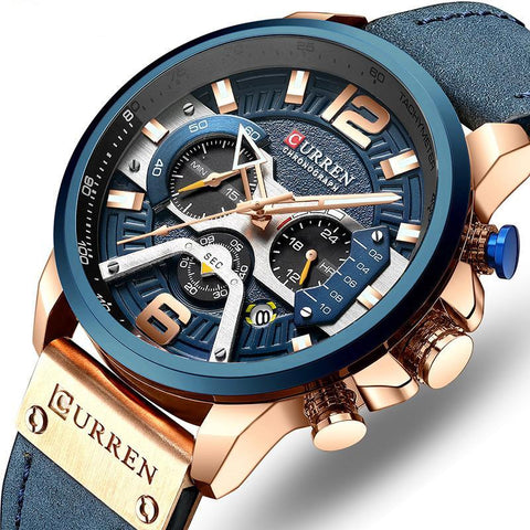 Men Analog Leather Sports Watches