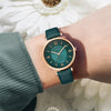 New Brand Green Genuine Leather Strap Watch For Women