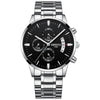 Led Digital Analog Quartz Watches Waterproof Stainless Steel Band