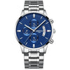 Led Digital Analog Quartz Watches Waterproof Stainless Steel Band