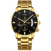 Led Digital Analog Quartz Watches Waterproof Stainless Steel Band