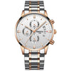 Led Digital Analog Quartz Watches Waterproof Stainless Steel Band