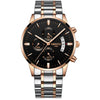 Led Digital Analog Quartz Watches Waterproof Stainless Steel Band