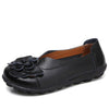 Loafers Flower Moccasins Leisure Split Leather Shoes For Women