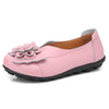 Loafers Flower Moccasins Leisure Split Leather Shoes For Women