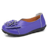 Loafers Flower Moccasins Leisure Split Leather Shoes For Women