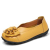 Loafers Flower Moccasins Leisure Split Leather Shoes For Women