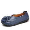 Loafers Flower Moccasins Leisure Split Leather Shoes For Women