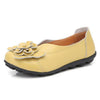 Loafers Flower Moccasins Leisure Split Leather Shoes For Women