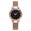Luxury Magnet Buckle Starry Bracelet Wrist Watches For Women With Black Design