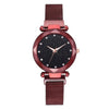 Luxury Magnet Buckle Starry Bracelet Wrist Watches For Women With Black Design