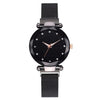 Luxury Magnet Buckle Starry Bracelet Wrist Watches For Women With Black Design