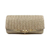 Luxury Party Glitter Clutch Bag With Hanging Metallic Chain For Women