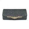 Luxury Party Glitter Clutch Bag With Hanging Metallic Chain For Women