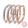 Genuine 925 Sterling Silver Wedding men Female Ring