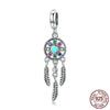 925 Sterling Silver Bohemian Dream Catcher Pendant Charm Fit For Women