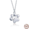 Cute Animal Footprints With Genuine 925 Sterling Silver Pendants For Women Silver