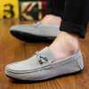 Men's Casual Loafers Comfortable Flat Breathable Slip-On Soft Leather Driving Shoes