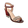 Chunky Heel Solid Footwear For Women With High Heel Bling Crystal Sandals