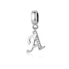 A-Z Letter Of The Alphabet With Crystal Pendan 925 Sterling Silver Jewelry For Women