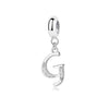 A-Z Letter Of The Alphabet With Crystal Pendan 925 Sterling Silver Jewelry For Women