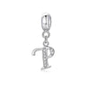 A-Z Letter Of The Alphabet With Crystal Pendan 925 Sterling Silver Jewelry For Women