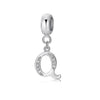 A-Z Letter Of The Alphabet With Crystal Pendan 925 Sterling Silver Jewelry For Women