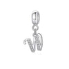 A-Z Letter Of The Alphabet With Crystal Pendan 925 Sterling Silver Jewelry For Women