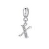 A-Z Letter Of The Alphabet With Crystal Pendan 925 Sterling Silver Jewelry For Women