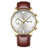 Luxury Gold Stainless Steel Sport Wrist Watch