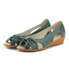 Casual Genuine Leather Footwear For Women With Open Toe Cut-out Sandal