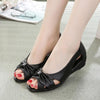 Casual Genuine Leather Footwear For Women With Open Toe Cut-out Sandal