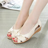 Casual Genuine Leather Footwear For Women With Open Toe Cut-out Sandal