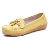 New Soft Leather Metallic Loafers Shoes For Women